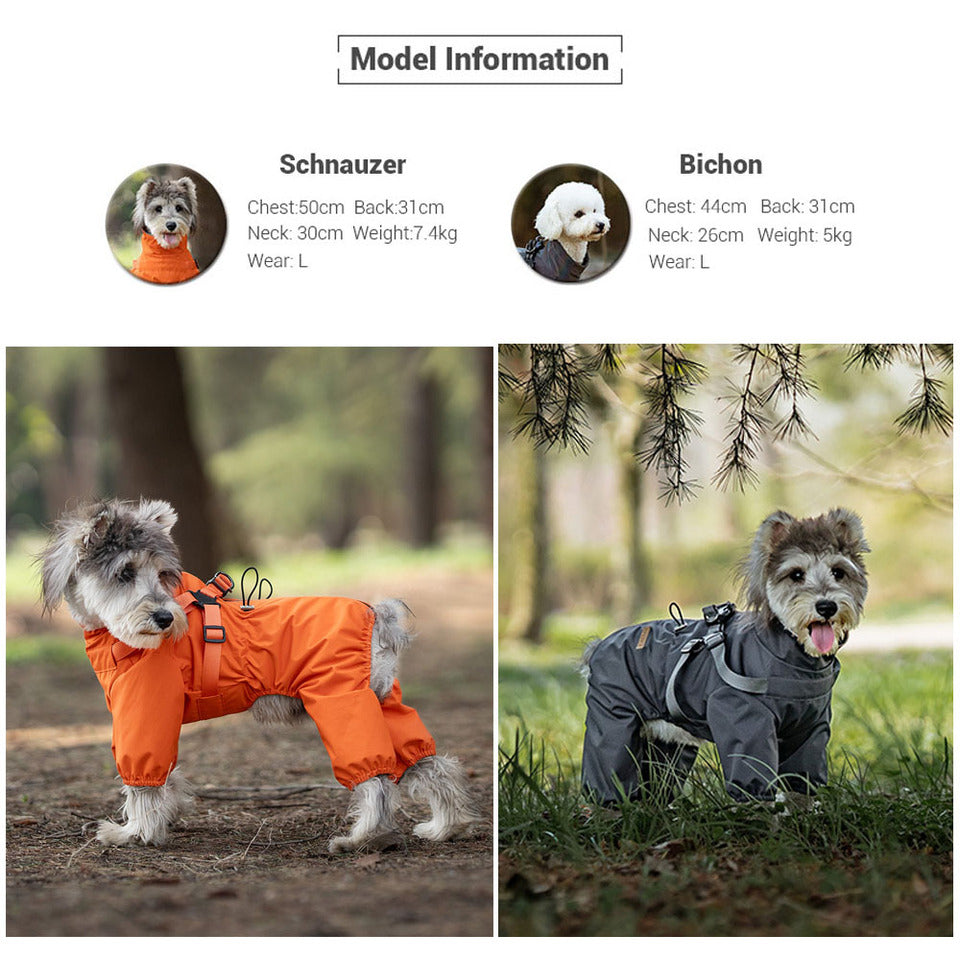 Dog Raincoat with Harness