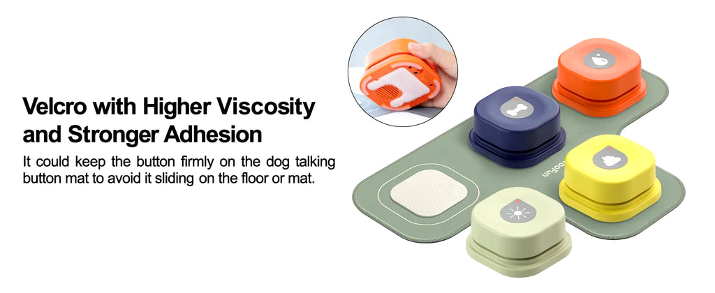 Dog Button Record Buttons with Mat